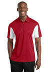 Sport - Tek ST655 Side Blocked Micropique Sport - Wick Polo True Red/ White XS Polos/Knits
