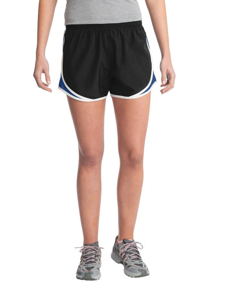 Sport - Tek ® Women's Cadence Short. LST304 - Sport - Tek LST304 Black/ True Royal/ White XS Activewear