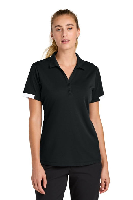 Sport - Tek ® Women's Club Colorblock Polo LST444 - Sport - Tek LST444 Black/ White XS Polos/Knits