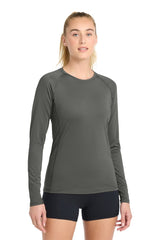 Sport - Tek ® Women's Long Sleeve Rashguard Tee. LST470LS - Sport - Tek LST470LS Dark Smoke Grey XS Catcher’s Gear