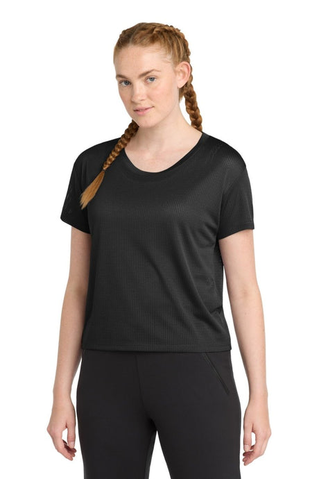 Sport - Tek ® Women's PosiCharge ® Draft Crop Tee. LST411 - Sport - Tek LST411 Black XS Short Sleeve T-Shirts