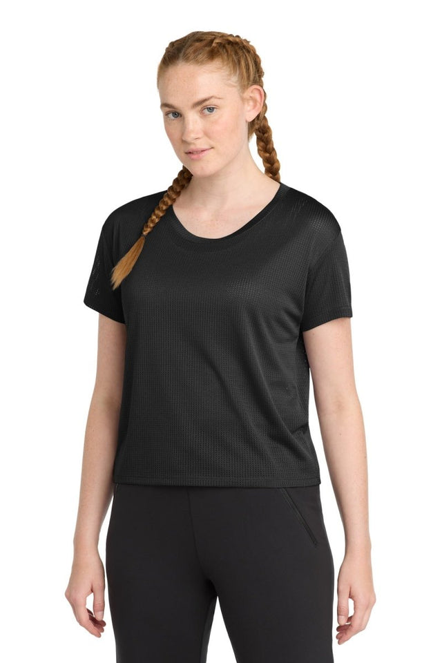 Sport - Tek ® Women's PosiCharge ® Draft Crop Tee. LST411 - Sport - Tek LST411 Black XS Short Sleeve T-Shirts