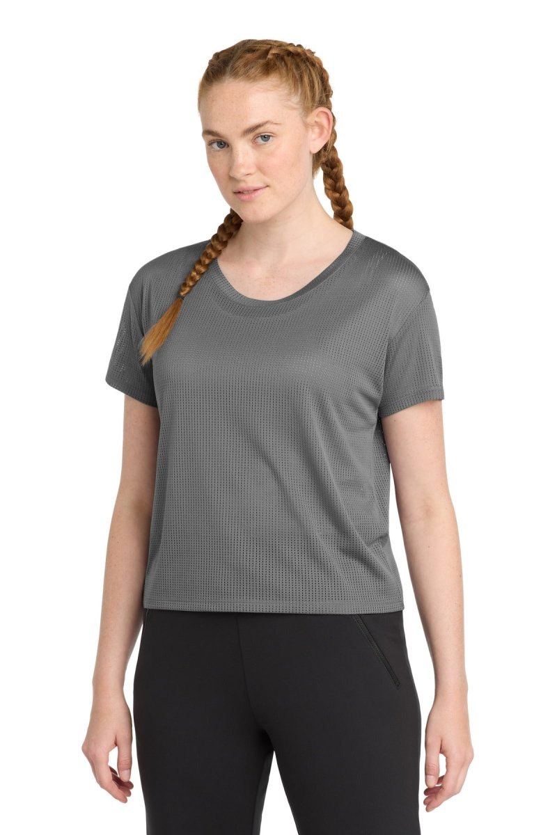 Sport - Tek ® Women's PosiCharge ® Draft Crop Tee. LST411 - Sport - Tek LST411 Dark Grey XS Short Sleeve T-Shirts