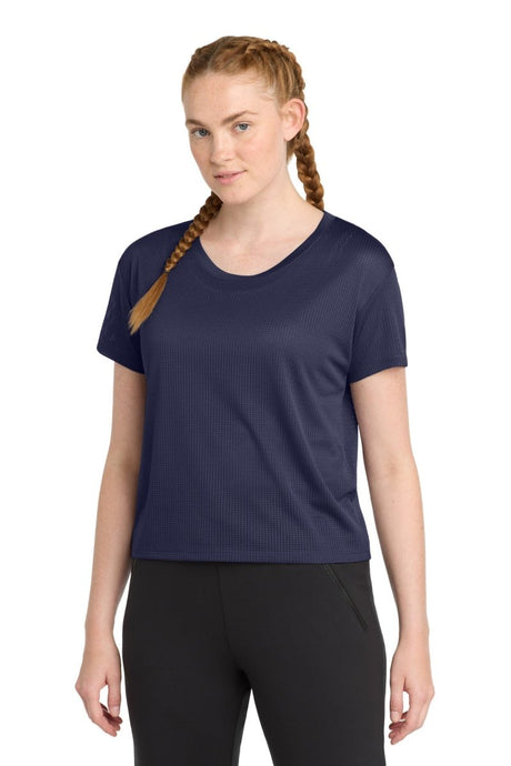 Sport - Tek ® Women's PosiCharge ® Draft Crop Tee. LST411 - Sport - Tek LST411 True Navy XS Short Sleeve T-Shirts