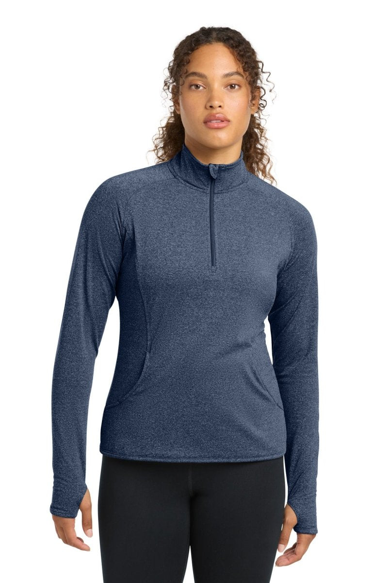 Sport - Tek ® Women's Sport - Wick ® Stretch 1/4 - Zip Pullover. LST850 - Sport - Tek LST850 True Navy Heather XS Activewear