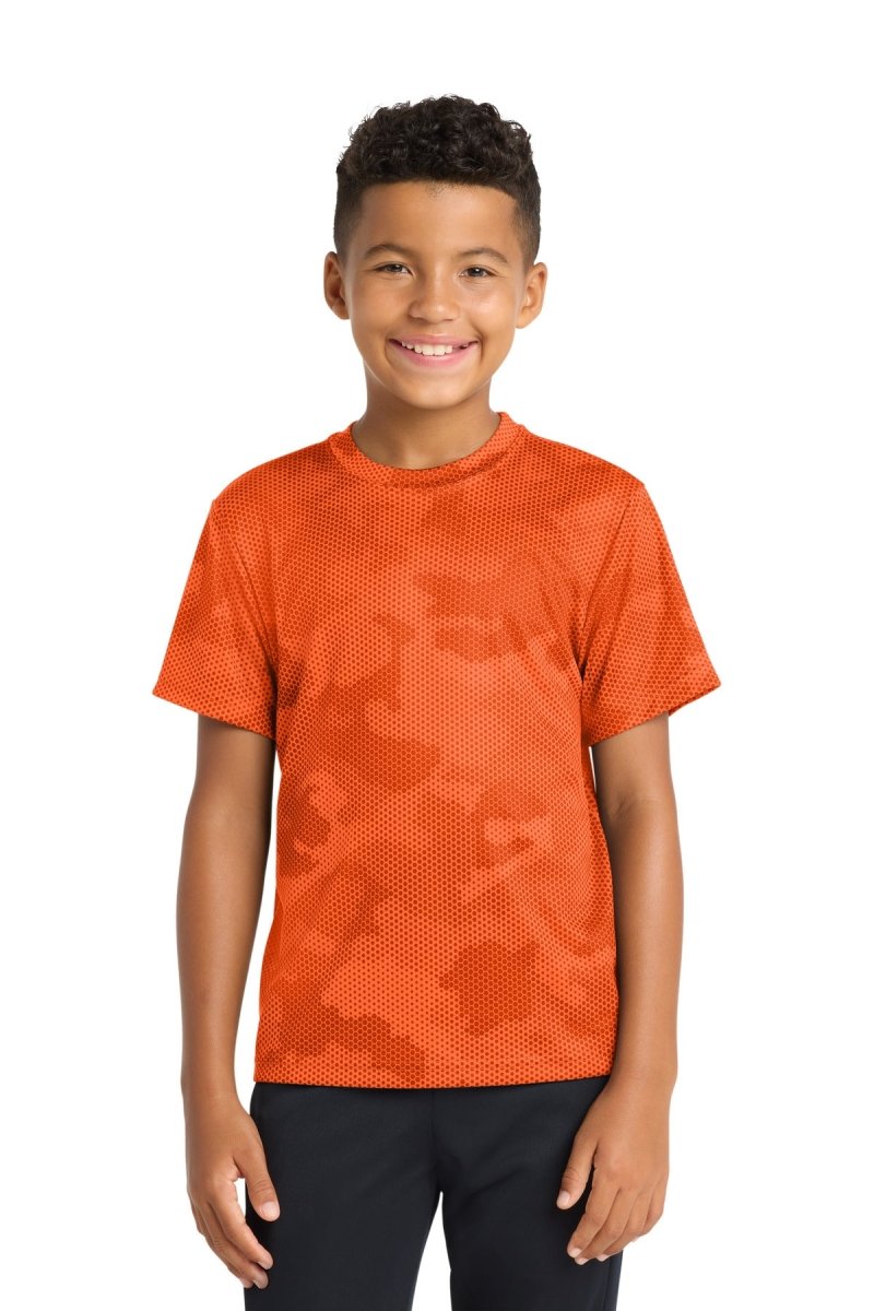 Sport - Tek ® Youth CamoHex Tee. YST370 - Sport - Tek YST370 Neon Orange XS Youth T-Shirts