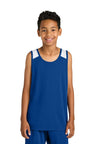 Sport - Tek ® Youth Club Track Tank YST446 True Royal/ White XS Tank Tops