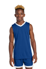 Sport - Tek ® Youth Rival Basketball Rev Jersey YST900 - Sport - Tek YST900 True Royal/ White XS Jerseys