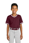 Sport - Tek ® Youth Tough Mesh V - Neck Baseball Jersey YST221 - Sport - Tek YST221 Maroon XS Jerseys