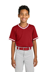 Sport - Tek ® Youth Tough Mesh V - Neck Baseball Jersey YST221 - Sport - Tek YST221 True Red XS Jerseys