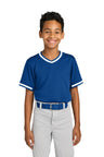 Sport - Tek ® Youth Tough Mesh V - Neck Baseball Jersey YST221 - Sport - Tek YST221 True Royal XS Jerseys