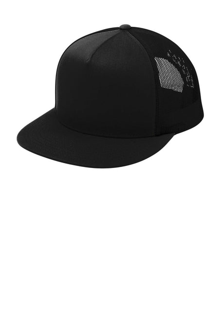 Sport - Tek ® YP Classics ® 5 - Panel Classic Trucker Mesh Back Cap. STC38 - Sport - Tek STC38 Black/ Black OSFA Hats