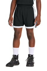 Sport - Tek YST901 Youth Rival Basketball 5" Shorts Black/ White XS Activewear