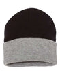Sportsman 12" Color Blocked Cuffed Beanie - Sportsman SP12T Black/ Heather One Size Beanies