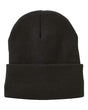 Sportsman 12" Fleece Lined Cuffed Beanie - Sportsman SP12FL Black One Size Beanies