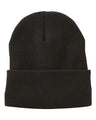 Sportsman 12" Fleece Lined Cuffed Beanie - Sportsman SP12FL Black One Size Beanies