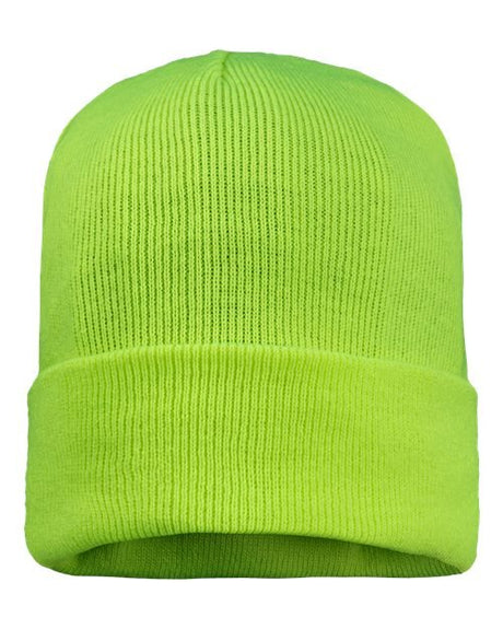Sportsman 12" Fleece Lined Cuffed Beanie - Sportsman SP12FL Safety Yellow One Size Beanies