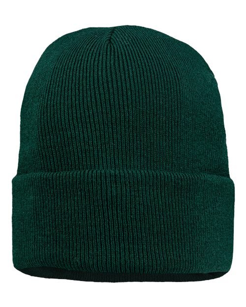 Sportsman 12" Jersey Lined Cuffed Beanie - Sportsman SP12JL Forest Green One Size Beanies