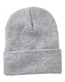Sportsman 12" Jersey Lined Cuffed Beanie - Sportsman SP12JL Heather Grey One Size Beanies