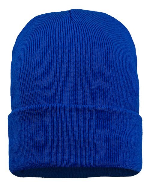 Sportsman 12" Jersey Lined Cuffed Beanie - Sportsman SP12JL Royal One Size Beanies