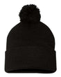 Sportsman 12" Pom - Pom Cuffed Beanie - Sportsman SP15 Black One Size Beanies