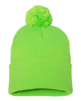 Sportsman 12" Pom - Pom Cuffed Beanie - Sportsman SP15 Neon Green One Size Beanies