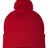 Sportsman 12" Pom - Pom Cuffed Beanie - Sportsman SP15 Red One Size Beanies