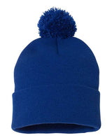 Sportsman 12" Pom - Pom Cuffed Beanie - Sportsman SP15 Royal Blue One Size Beanies
