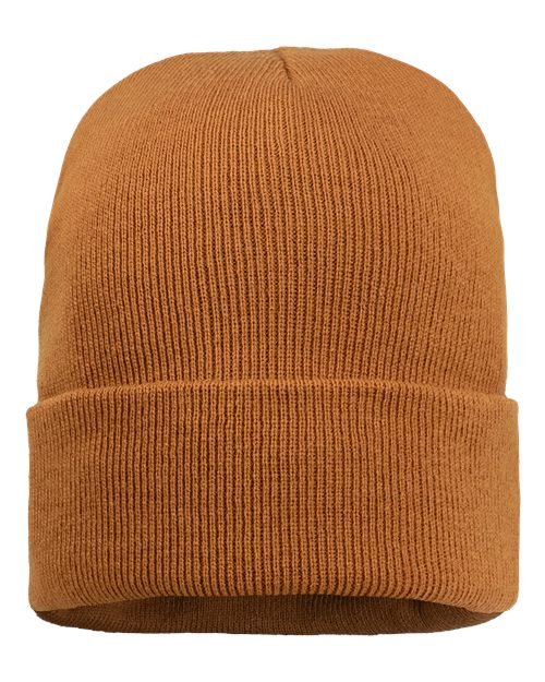 Sportsman 12" Sherpa Lined Cuffed Beanie - Sportsman SP12SL Coyote Brown One Size Beanies
