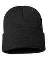 Sportsman 12" Solid Cuffed Beanie - Sportsman SP12 Heather Charcoal One Size Beanies