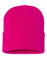 Sportsman 12" Solid Cuffed Beanie - Sportsman SP12 Neon Fuchsia One Size Beanies