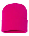 Sportsman 12" Solid Cuffed Beanie - Sportsman SP12 Neon Fuchsia One Size Beanies