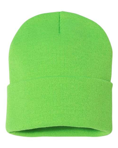 Sportsman 12" Solid Cuffed Beanie - Sportsman SP12 Neon Green One Size Beanies