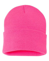 Sportsman 12" Solid Cuffed Beanie - Sportsman SP12 Neon Pink One Size Beanies
