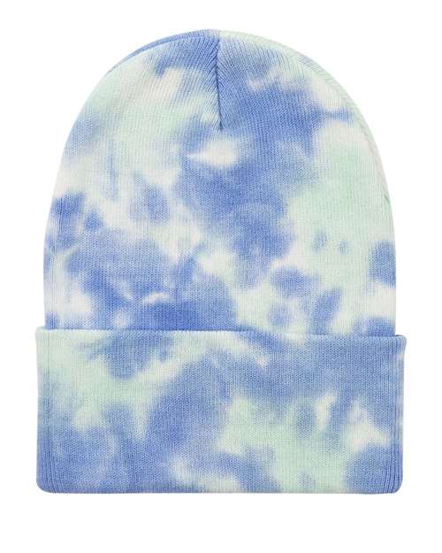 Sportsman 12" Tie - Dyed Cuffed Beanie - Sportsman SP412 Sky One Size Beanies
