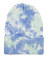 Sportsman 12" Tie - Dyed Cuffed Beanie - Sportsman SP412 Sky One Size Beanies