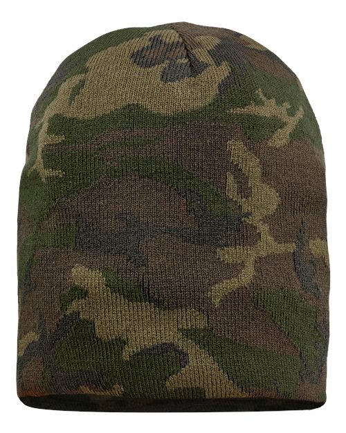 Sportsman 8" Beanie - Sportsman SP08 Green Camo One Size Beanies