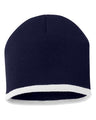 Sportsman 8" Bottom - Striped Beanie - Sportsman SP09 Navy/ White One Size Beanies