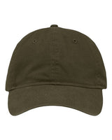 Sportsman Dad Hat Fit - Sportsman SP1700 Brushed Dark Olive Green Adjustable Hats