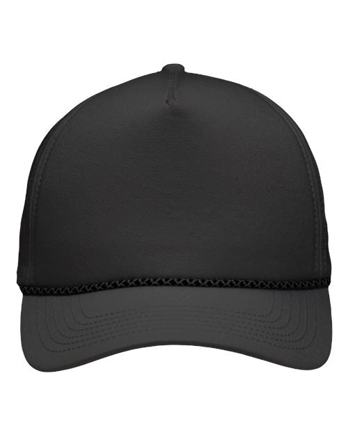 Sportsman Five - Panel Rope Heritage Fit Cap - Sportsman SP1300 Charcoal Adjustable Hats