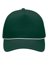 Sportsman Five - Panel Rope Heritage Fit Cap - Sportsman SP1300 Forest Green Adjustable Hats