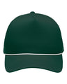 Sportsman Five - Panel Rope Heritage Fit Cap - Sportsman SP1300 Forest Green Adjustable Hats