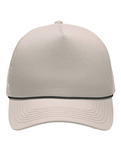Sportsman Five - Panel Rope Heritage Fit Cap - Sportsman SP1300 Khaki Adjustable Hats