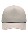 Sportsman Five - Panel Rope Heritage Fit Cap - Sportsman SP1300 Khaki Adjustable Hats
