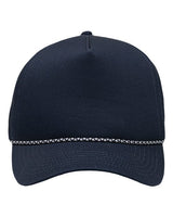 Sportsman Five - Panel Rope Heritage Fit Cap - Sportsman SP1300 Navy Adjustable Hats