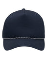 Sportsman Five - Panel Rope Heritage Fit Cap - Sportsman SP1300 Navy Adjustable Hats