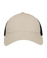 Sportsman Mesh Dad Hat Fit - Sportsman SP1750 Black/ Stone Adjustable Hats
