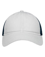 Sportsman Mesh Dad Hat Fit - Sportsman SP1750 White/ Navy Adjustable Hats