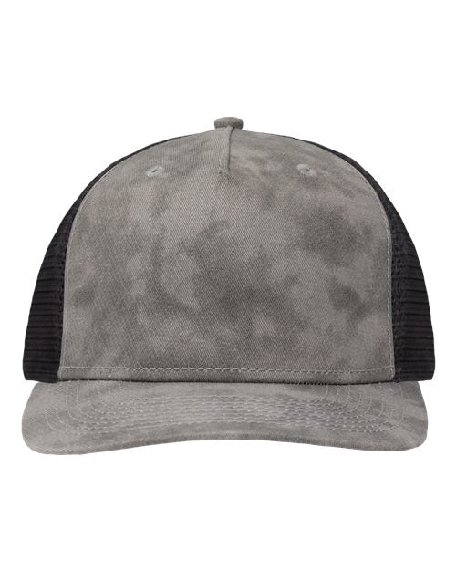 Sportsman Modern Five - Panel Trucker Fit Cap - Sportsman SP1550 Old Wash Grey/ Black Adjustable Hats