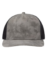 Sportsman Modern Five - Panel Trucker Fit Cap - Sportsman SP1550 Old Wash Grey/ Black Adjustable Hats